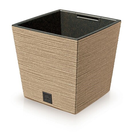 Květináč Prosperplast FURU SQUARE LOW ECO WOOD 30 cm naturo
