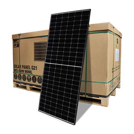 Solární panel G21 MCS LINUO SOLAR 450W mono, černý rám - paleta 31 ks, cena za kus