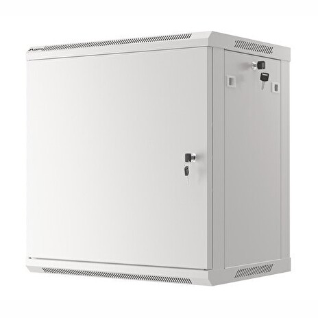 LANBERG Nástěnná jednodílná skříň 19", 12U/600x450 FOR SELF-ASSEMBLY plechové dveře šedá (RAL7035) (v rozloženém stavu