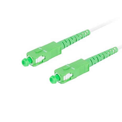 LANBERG optický patch cord SM SC/APC-SC/APC simplex 50m LSZH G657B3 průměr 3mm, barva bílá