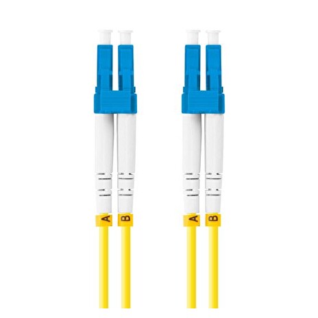 LANBERG optický patch cord SM LC/UPC-LC/UPC duplex 3m LSZH G657A1 průměr 3mm, barva žlutá