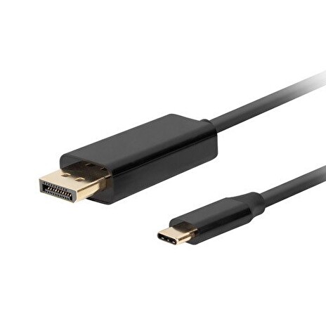 Lanberg USB-C(M)->DisplayPort(M) kabel 0,5m 4K 60Hz černá
