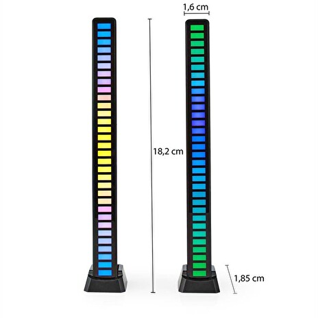 Nedis GALDP110BK - Herní Světlo| RGB | Napájení z baterie | Pro použití: Notebook / Stolní | Černá