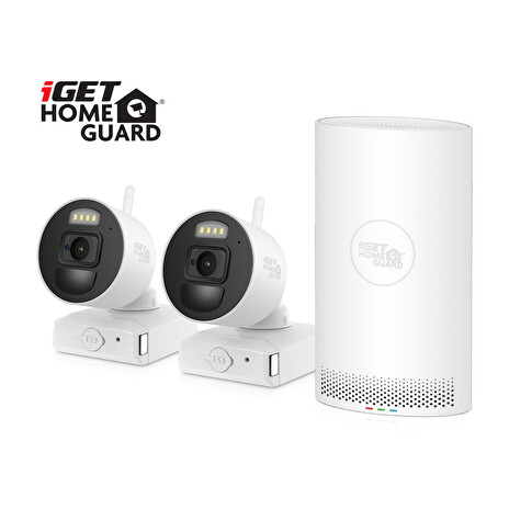 iGET HGNVK88002P v2023 - bateriový bezdrátový Wi-Fi set FullHD 1080p, 8CH NVR + 2x FullHD kamera