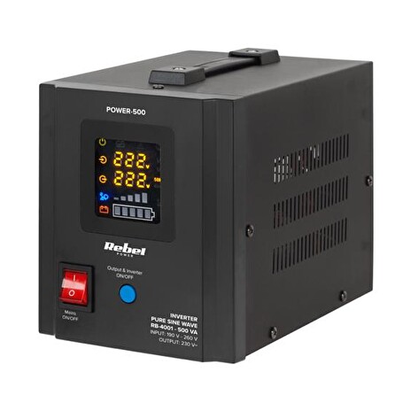 Zdroj záložní REBEL POWER-500 12V/230V 500VA 300W