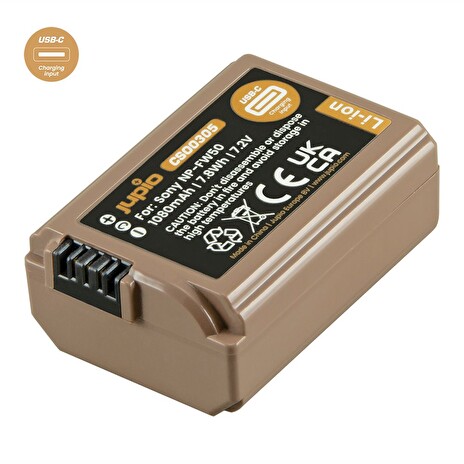 Baterie Jupio NP-FW50 *ULTRA C* 1080mAh s USB-C vstupem pro nabíjení