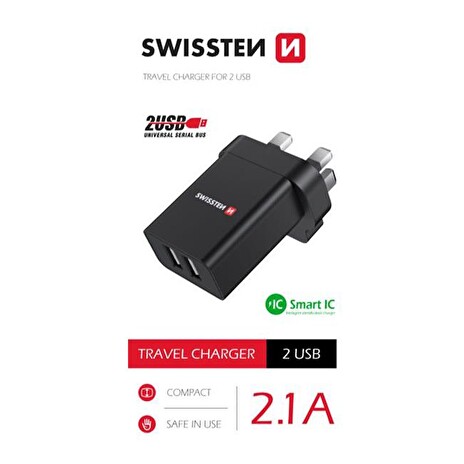 Adaptér cestovní SWISSTEN 22045200 pro použití z ČR ve Velké Británii
