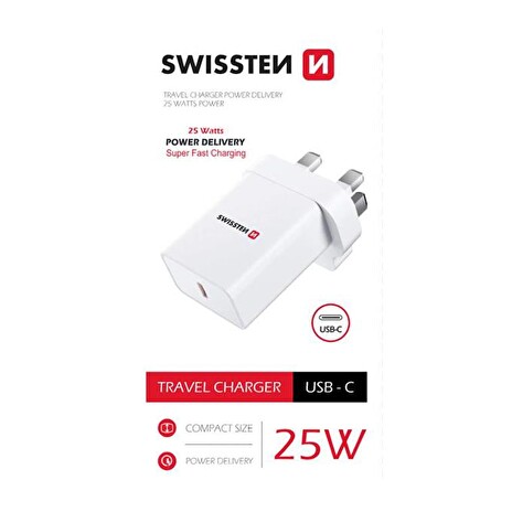 Adaptér cestovní pro iPhone/Samsung SWISSTEN 22045400 pro použití z ČR ve Velké Británii
