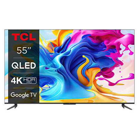 TCL 55C645 TV SMART Google TV QLED/139cm/4K UHD/3100 PPI/50Hz/Direct LED/HDR10+/Dolby Atmos/DVB-T/T2/C/S/S2/VESA