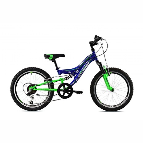 Celoodpružené jízdní kolo Capriolo CTX200 20"/11" modro/zelené