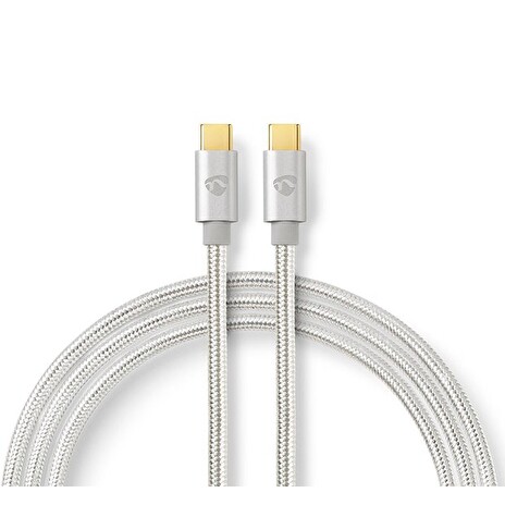 Nedis CCTB60800AL20 - USB 2.0 kabel | USB-C™ Zástrčka | USB-C™ Zástrčka | 480 Mbps | 2.00 m | Stříbrná