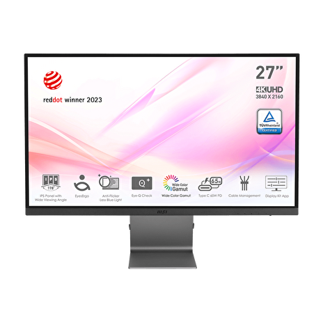 MSI Modern/MD271UL/27"/IPS/4K UHD/60Hz/4ms/Blck-Slvr/2R