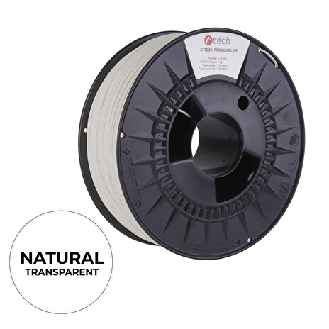 C-TECH tisková struna PREMIUM LINE ( filament ) , ABS, natural, 1,75mm, 1kg
