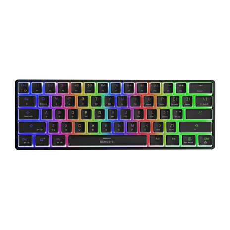 Genesis herní klávesnice THOR 660/RGB/Gateron Brown/Bezdrátová USB + Bluetooth/US layout/Černá