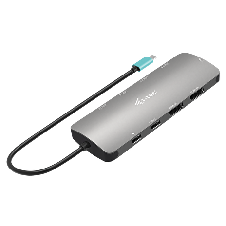 i-tec USB-C Metal Nano 2x HDMI Docking Station, PD 100W