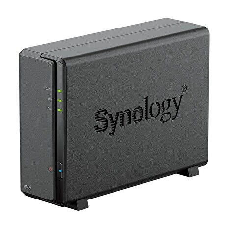 Synology DiskStation DS124 1-bay NAS, CPU QC Realtec RTD1619B 64bit, RAM 1GB, 2x USB 3.2, 1x GLAN
