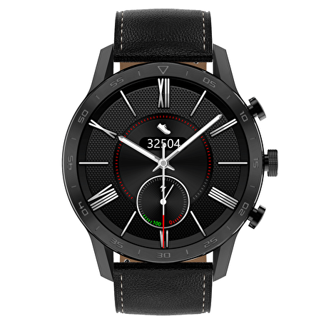 ARMODD Silentwatch 4 Pro černá s černým koženým řemínkem + silikonový řemínek