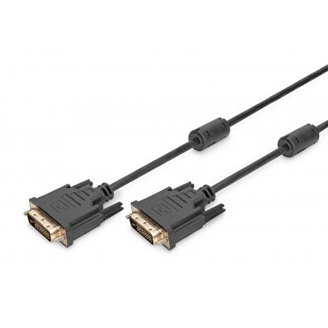 Digitus DVI propojovací kabel, DVI(24+1), 2x ferit M/M, 3,0 m, DVI-D Dual Link, bl