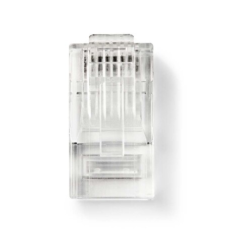 Nedis CCGB89305TP - RJ45 konektor| Zástrčka | Lanko UTP CAT6 | Přímý | Pozlacené | 10 kusů | PVC | Transparentní | Box