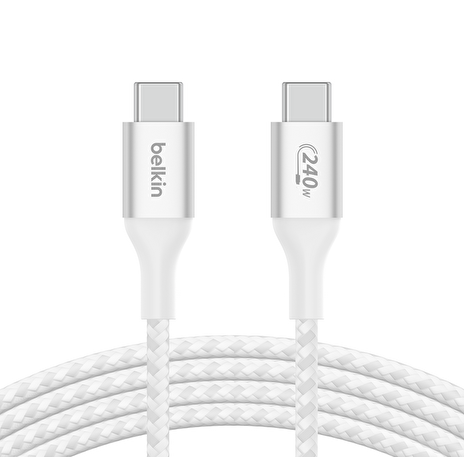 Belkin BOOST CHARGE™ USB-C/USB-C kabel 240W, 1m, bílý - odolný
