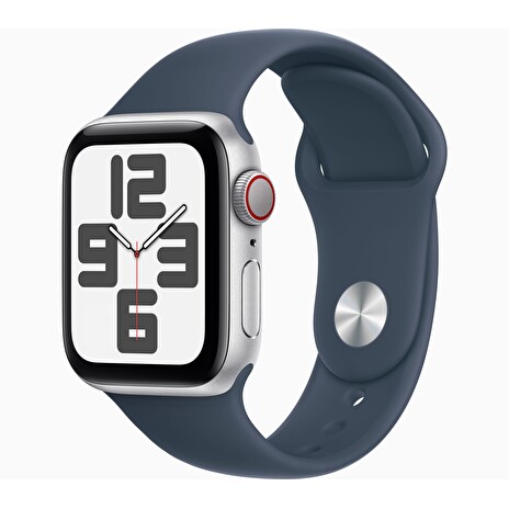 Apple Watch SE Cell/44mm/Silver/Sport Band/Storm Blue/-S/M