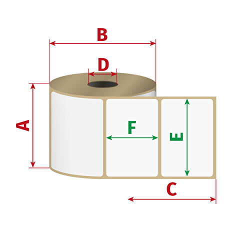 Etikety Zebra Z-Select 2000D, dutinka: 25,4mm, průměr: : 127mm, 76x25mm, 2580 etiket/role