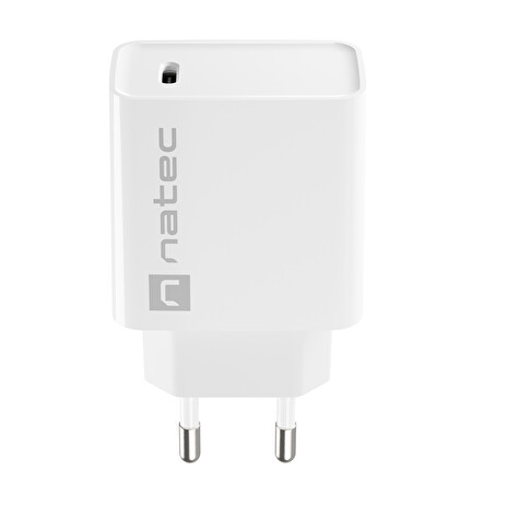 Universální nabíječka Natec RIBERA 20W 1X USB-C, bílá
