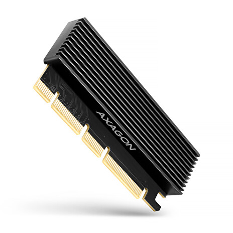 AXAGON PCEM2-XS, PCIe x16 - M.2 NVMe M-key slot adaptér, kryt s chladičem pro pasivní chlazení