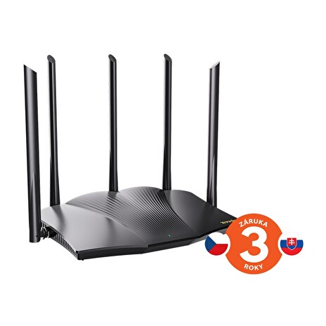 Tenda TX12 Pro AX3000 WiFi6 Router, 1x GWAN, 3x GLAN, IPv6, 5x 6dBi, WPA3, Mesh, CZ app