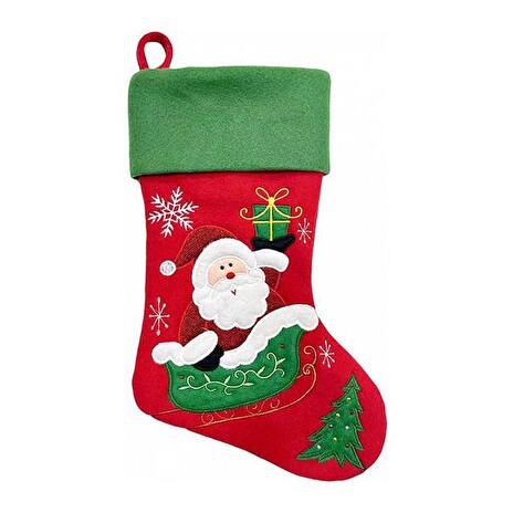 Dekorace vánoční MagicHome ponožka Santa SL8091335X