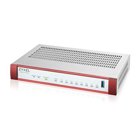 Zyxel USG FLEX 100HP Series, 7 Gigabit user-definable ports, 1*1G PoE+, 1*USB with 1 YR Entry Defense Pack