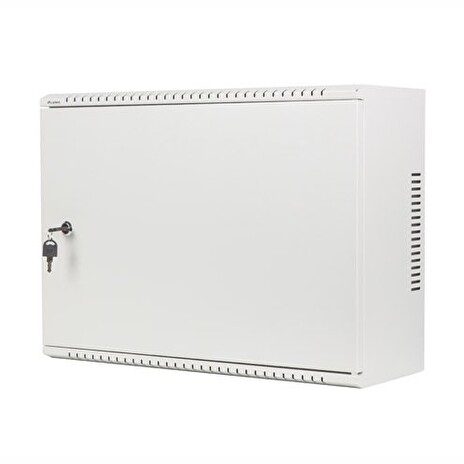 LANBERG Nástěnná jednodílná skříň 19", 4U+3U/540x200, (dodávané složené), nízkoprofilová, plné dveře, šedá (RAL7035)