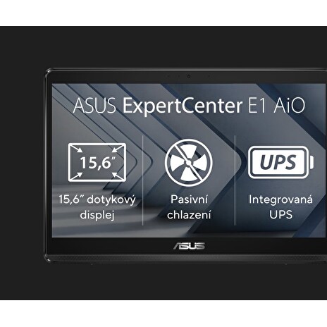 ASUS ExpertCenter E1 AiO N4500/4GB/128GB SSD/15,6" FHD/Touch/2yr Pick up & Return/Bez OS/Černá