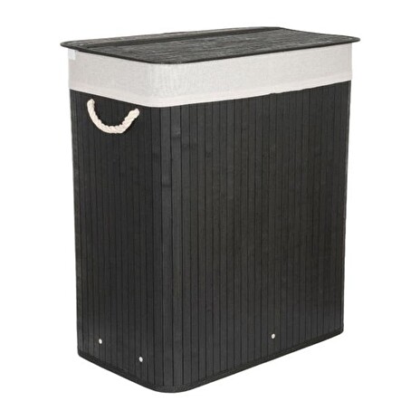 Koš prádelní G21 Bambus 105l Black