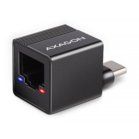 AXAGON ADE-MINIC USB-C 3.2 Gen 1 - Gigabit Ethernet MINI síťová karta, Realtek 8153, auto instal, černá