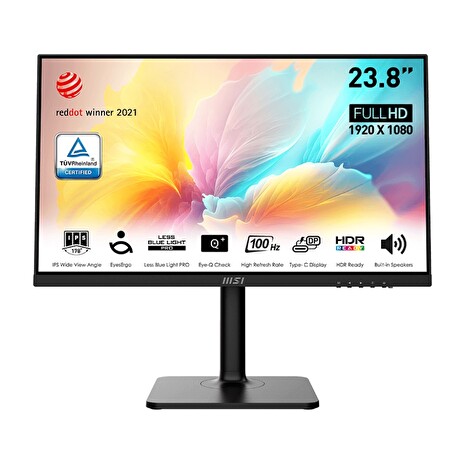 MSI Modern/MD2412P/23,8"/IPS/FHD/100Hz/1ms/Black/3R