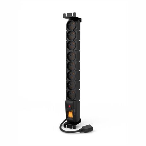 19" napájecí panel ACAR S8/3m 8x230V-3m IEC320 C14