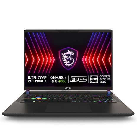 MSI Vector/16 HX A13VHG-458XCZ/i9-13980HX/16"/2560x1600/32GB/1TB SSD/RTX 4080/bez OS/Gray/2R