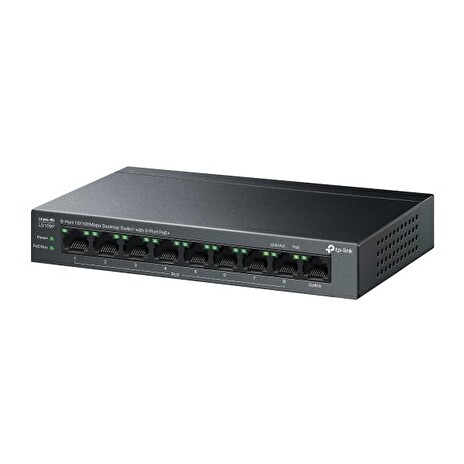 Switch TP-Link LS109P 1x LAN, 8x LAN s PoE+, 63W