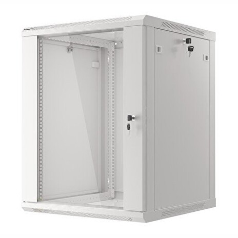 LANBERG Nástěnná jednodílná skříň 19", 15U 600x600 (v rozloženém stavu) šedá (RAL7035)
