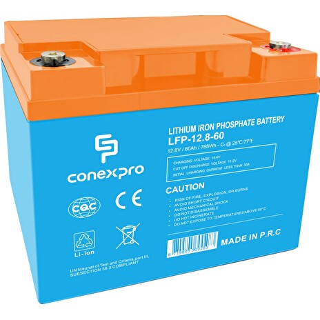 Baterie Conexpro LFP-12.8-60 LiFePO4, 12V/60Ah, T14, Bluetooth
