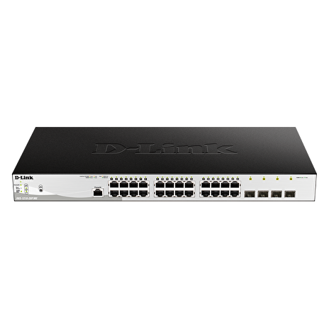 D-Link DGS-1210-28P/ME 24-Port 10/100/1000BASE-T PoE + 4-Port 1 Gbps SFP Metro Ethernet Managed Switch, 193W