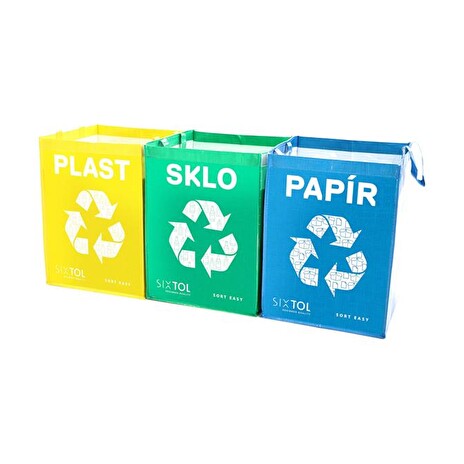Sada tašek na tříděný odpad SIXTOL Sort Easy 3 Basic 3x36l