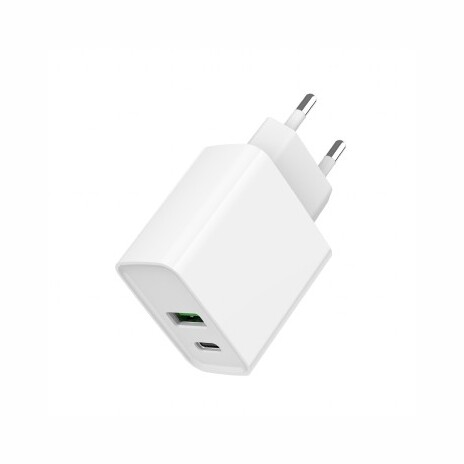 GEMBIRD PD nabíječka USB-A USB C 20W bilá