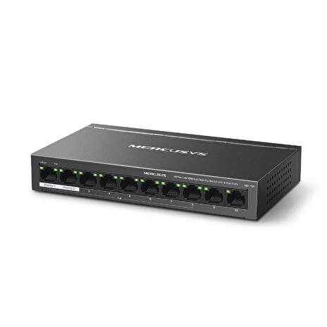 Switch TP-Link Mercusys MS110P 2x LAN s PoE, 8x LAN s PoE+, 65W