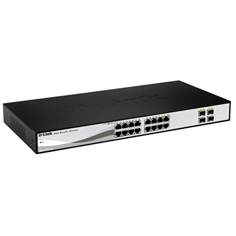D-Link DGS-1210-16, 16-port 10/100/1000 Gigabit Smart Switch including 4 Combo 1000BaseT/SFP
