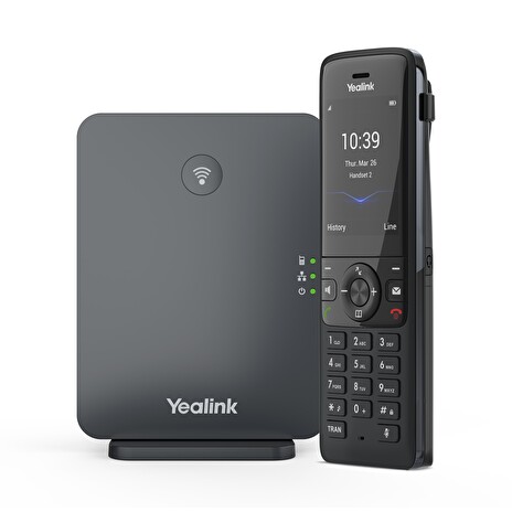 Yealink W78P, IP DECT báze+ručka, PoE, 2,4" bar.disp., až 10 ruček