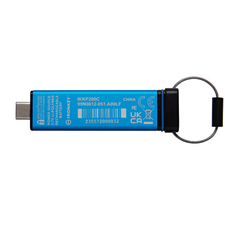 Kingston IronKey Keypad 200C/512GB/USB 3.2/USB-C/Modrá