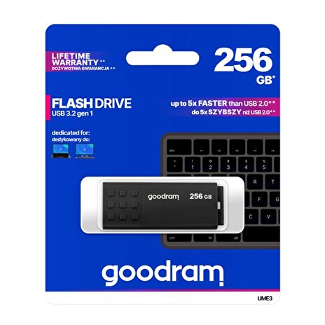 Flash disk GOODRAM USB 3.2 256GB černý
