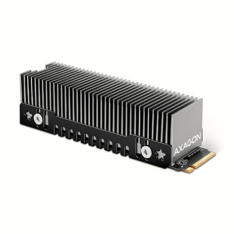 AXAGON CLR-M2XT, hliníkový pasivní chladič pro jedno i oboustranný M.2 SSD disk, výška 24 mm